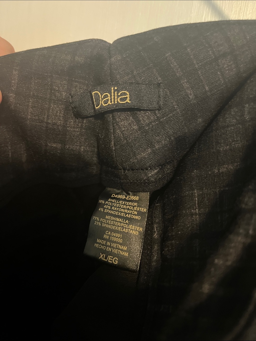 Dahlia Plaid Stretch Trouser Pant (Women’s XL) - Picture 3 of 3